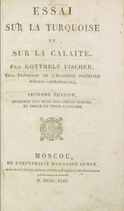Essai sur la Turquoise et sur la Calaite